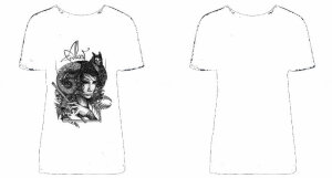 ALCEST - Faun weiß - Girlie-Shirt