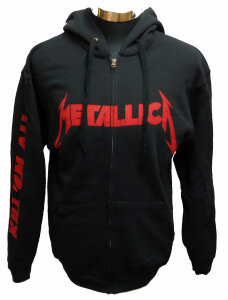METALLICA Kill Em All Hooded Sweatshirt w Zipper Black Legion