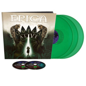 EPICA - Omega Alive - Vinyl 3-LP green + Blu Ray Disc + DVD - Ltd. Earbook
