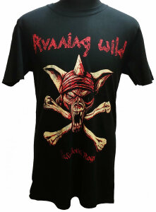 RUNNING WILD - Under Jolly Roger Crossbones - T-Shirt M