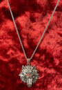 Necklace with Pendant - Wolf Head Roaring - Stainless Steel