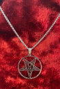 Halskette mit Anhänger - Baphomet Pentagram - Edelstahl