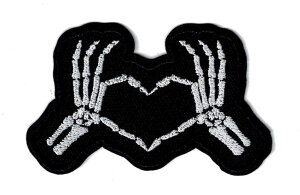Skeleton Hand Love Sign- - Patch