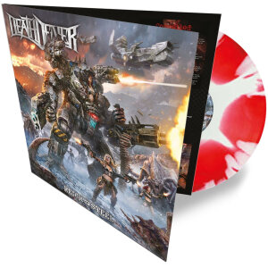 DEATH DEALER - Reign Of Steel - Vinyl-LP - red white sunburst