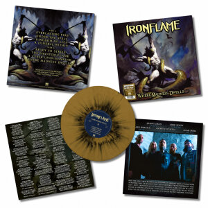 IRONFLAME - Where Madness Dwells - Vinyl-LP - gold black splatter